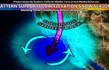 Long Range Projection: Low Elevation Snowfall Is Likely In Southern California Within The Next Month