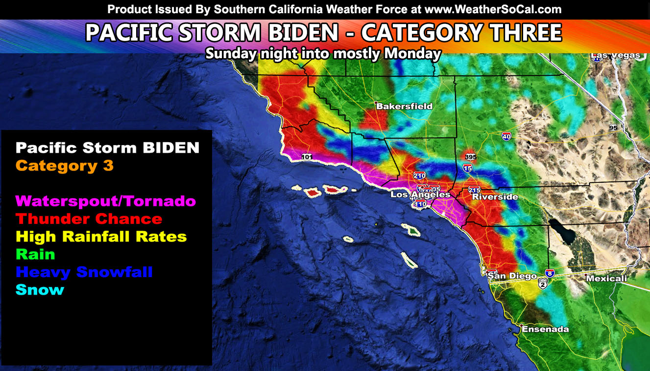 Pacific Storm Biden; Moderate Storm at Category Three Hits Southern