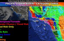 FINAL FORECAST: Pacific Storm BIDEN impacts Southern California Starting Tonight, Goes Through Monday, Ends On Tuesday; Complete Model Suite
