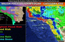 FINAL FORECAST: Major Pacific Storm EDGAR Impacts Southern California as a Category Five Starting Later Today, Goes Through Friday; Complete Model Image Suite