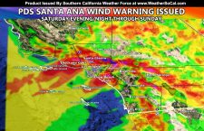 PDS Santa Ana Wind Warning Issued Followed By Storm Pattern Beginning March