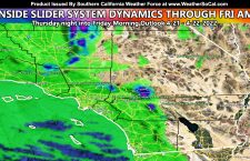 FINAL FORECAST:  Inside Slider To Move Through Southern California Overnight Tonight Through Friday Morning; Rain, Snow, and Wind Models Inside