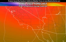 April 2022 Forecast For The Southwestern United States; Wide Temperature Swings Expected With Heatwaves
