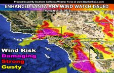 Enhanced Santa Ana Wind Watch Issued for Thursday; January 26, 2023; Detailed Maps Released