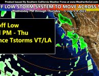 Storm System To Move Through Southern California Wednesday night into Thursday