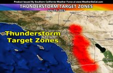 Thunderstorms To Target San Bernardino, Riverside, and San Diego Mountains On Sunday