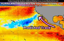 Warm Pacific Waters Sustain the Chance of Hurricane Activity Making It to Southern California Within The Week