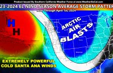 Final Forecast Update for the 2023-2024 Strong El Nino Storm Season Pattern for Southern California