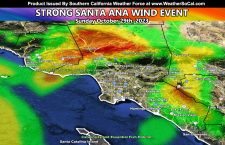 Santa Ana Wind Warning Issued for the Prone Zones of Southern California Sunday into Monday