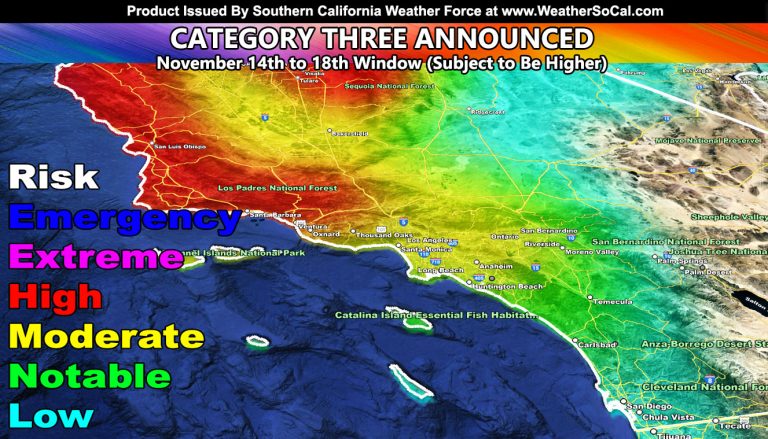 Preliminary Storm Risk Assessment:  Category Three To Start Issued for November 14th to 18th