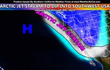 LONG RANGE WEATHER ADVISORY:  Arctic Jet Stream to Dip into Southwest Wednesday into the Weekend; Cold Storms