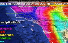 Flood Emergency Issued for Los Angeles, Ventura, Santa Barbara, and Kern County Sunday through Tuesday