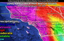 Long Range Weather Watch Issued:  Second Storm Pattern Aiming Southern California Week of February 17th